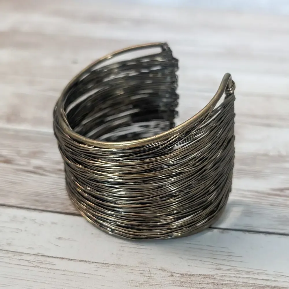 Vintage Cuff Bracelet Brassy Tone - Some Bending